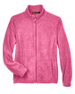 Harriton Ladies' Full-Zip Fleece charity pink FlatFront