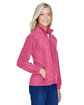 Harriton Ladies' Full-Zip Fleece charity pink ModelQrt