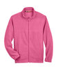 Harriton Youth Full-Zip Fleece charity pink FlatFront