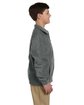 Harriton Youth Full-Zip Fleece charcoal ModelSide