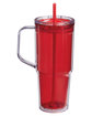 Prime Line Hampton 32oz Recycled Double Wall Tumbler With Handle cabana red ModelBack