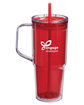 Prime Line Hampton 32oz Recycled Double Wall Tumbler With Handle cabana red DecoBack