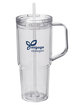 Prime Line Hampton 32oz Recycled Double Wall Tumbler With Handle clear DecoFront