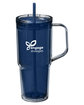 Prime Line Hampton 32oz Recycled Double Wall Tumbler With Handle marine blue DecoFront