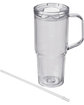 Prime Line Hampton 32oz Recycled Double Wall Tumbler With Handle clear ModelQrt