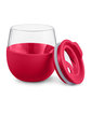 Prime Line 18.6oz Orb Glass Tumbler red ModelSide