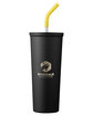 Prime Line Essex 23oz Vacuum Insulated Stainless Steel Tumbler With Straw black DecoFront