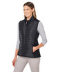 Nautica Ladies' Harbor Puffer Vest black/ black hth ModelQrt