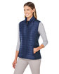 Nautica Ladies' Harbor Puffer Vest nt navy/ nv hth ModelQrt