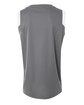 A4 Adult Moisture Management V Neck Muscle Shirt graphite/ white ModelBack