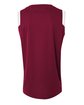 A4 Adult Moisture Management V Neck Muscle Shirt maroon/ white ModelBack