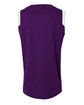 A4 Adult Moisture Management V Neck Muscle Shirt purple/ white ModelBack