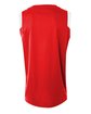 A4 Adult Moisture Management V Neck Muscle Shirt scarlet/ white ModelBack