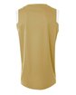 A4 Adult Moisture Management V Neck Muscle Shirt vegas gold/ wht ModelBack