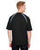 A4 Men's Spartan Short Sleeve Color Block Crew Neck T-Shirt  ModelBack
