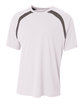 A4 Men's Spartan Short Sleeve Color Block Crew Neck T-Shirt white/ graphite OFFront