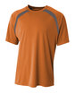 A4 Men's Spartan Short Sleeve Color Block Crew Neck T-Shirt orange/ graphite OFFront