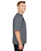 A4 Men's Spartan Short Sleeve Color Block Crew Neck T-Shirt graphite/ black ModelSide