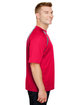 A4 Men's Spartan Short Sleeve Color Block Crew Neck T-Shirt scarlet/ graphit ModelSide