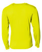A4 Men's Softek Long-Sleeve T-Shirt safety yellow ModelBack