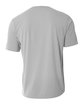 A4 Men's  Spun Poly T-Shirt silver ModelBack
