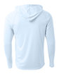 A4 Men's Cooling Performance Long-Sleeve Hooded T-shirt pastel blue ModelBack