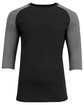 A4 Unisex Softek Quarter-Sleeve Color Block Raglan T-Shirt  