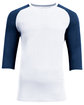 A4 Unisex Softek Quarter-Sleeve Color Block Raglan T-Shirt  