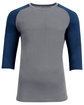 A4 Unisex Softek Quarter-Sleeve Color Block Raglan T-Shirt  