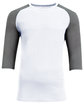 A4 Unisex Softek Quarter-Sleeve Color Block Raglan T-Shirt  