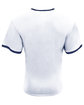 A4 Unisex Softek Ringer T-Shirt white/ navy ModelBack