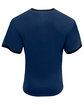 A4 Unisex Softek Ringer T-Shirt navy/ black ModelBack