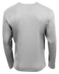 A4 Unisex Sprint Long-Sleeve Pocket T-Shirt silver ModelBack