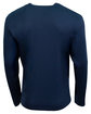 A4 Unisex Sprint Long-Sleeve Pocket T-Shirt navy ModelBack