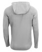 A4 Unisex Airflex Long-Sleeve Scuba Neck Hooded T-Shirt silver ModelBack