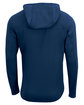 A4 Unisex Airflex Long-Sleeve Scuba Neck Hooded T-Shirt navy ModelBack