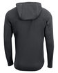 A4 Unisex Airflex Long-Sleeve Scuba Neck Hooded T-Shirt graphite ModelBack