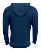 A4 Unisex Softek Long-Sleeve Hooded T-Shirt navy ModelBack