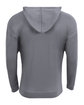 A4 Unisex Softek Long-Sleeve Hooded T-Shirt graphite ModelBack