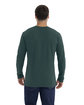 Next Level Apparel Men's Cotton Long-Sleeve Crew forest green ModelBack