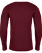 Next Level Apparel Men's Cotton Long-Sleeve Crew maroon OFBack