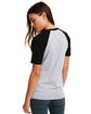 Next Level Apparel Unisex Raglan Short-Sleeve T-Shirt black/ hthr gray ModelBack