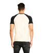 Next Level Apparel Unisex Raglan Short-Sleeve T-Shirt black/ natural ModelBack