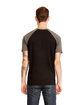 Next Level Apparel Unisex Raglan Short-Sleeve T-Shirt warm gray/ black ModelBack