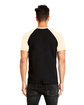 Next Level Apparel Unisex Raglan Short-Sleeve T-Shirt natural/ black ModelBack