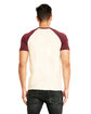Next Level Apparel Unisex Raglan Short-Sleeve T-Shirt maroon/ natural ModelBack