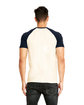 Next Level Apparel Unisex Raglan Short-Sleeve T-Shirt mdnt nvy/ naturl ModelBack