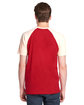 Next Level Apparel Unisex Raglan Short-Sleeve T-Shirt natural/ red ModelBack