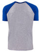 Next Level Apparel Unisex Raglan Short-Sleeve T-Shirt royal/ hthr gray FlatBack
