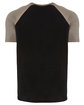 Next Level Apparel Unisex Raglan Short-Sleeve T-Shirt warm gray/ black FlatBack